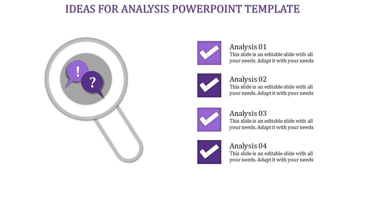 PowerPoint Root Cause Analysis Template With magnifying Lens